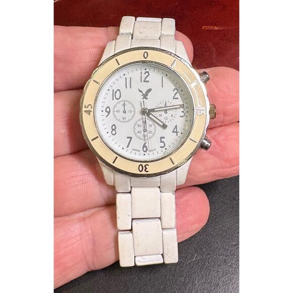 Women's 35mm Metal American Eagle Watch with Ceramic Band - Picture 1 of 3